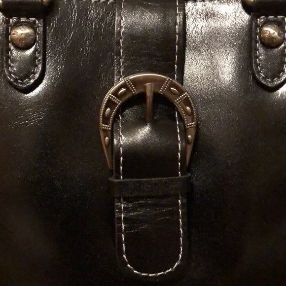NWT-Patricia Nash-Jefferson-Top Handle Crossbody-Heavy Stitching-Black-$229
